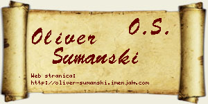 Oliver Šumanski vizit kartica